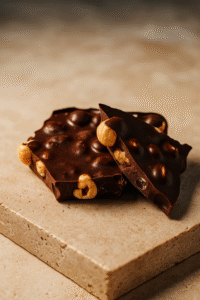 Breekchocolade Piemonte puur – Belgische chocolade met hazelnoten