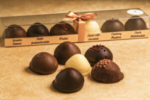 Chocoladezoenen – feestelijke selectie in mikadoos (6 stuks)